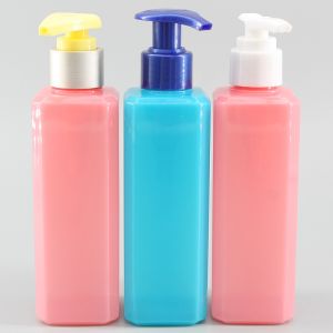 OEM Pink Blue Square 200ml Shampoo Pump Bottles