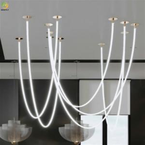 Quality Home/Hotel Metals Art Baking Paint White  Line Decoration LED Ceiling Light for sale