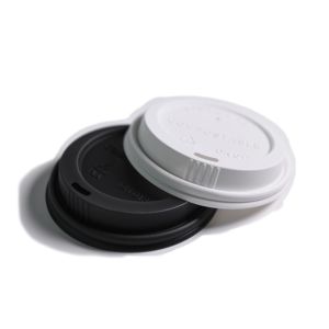 PLA Strawless Lid 90 Mouth Sides Eco-Friendly 100% Composable BPI Certificated