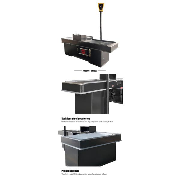 High Durability Cold Rolled Steel Checkout Counter With Customizable Length