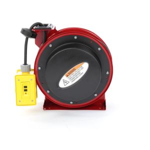 Electric Spring Driven Cord Retractable Hose Reel 45 Feet Of 12/3 Cord GFCI Dual