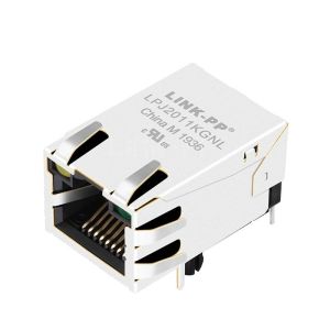 China Belfuse 08B0-1D1T-06-F Compatible LINK-PP LPJ2011KGNL 100 Base-T Connector RJ45 Magnetics Single Port Tab Up Yellow/Green Led on sale