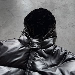 Clothing Manufacturers Custom High Street Cropped Winter Shiny Polyester Padded