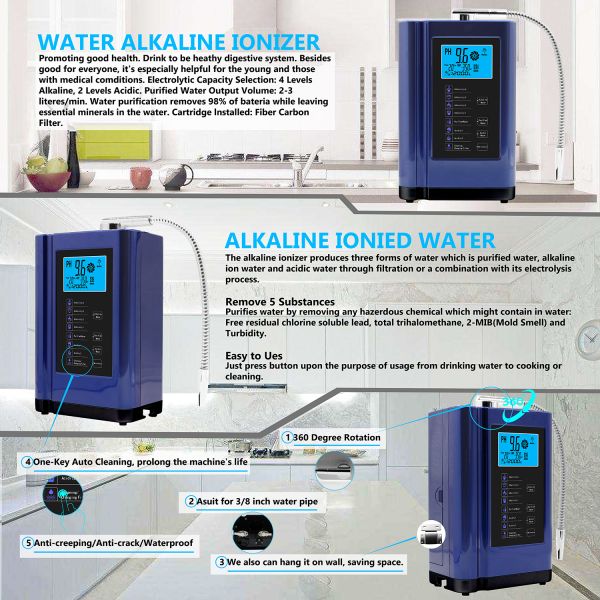 7 Plates EHM729 Alkaline Acidic Water Lonzier Beautiful and Compact Household Appliances