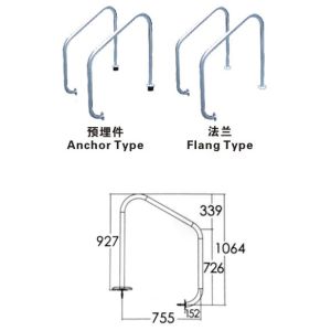 China CE ISO 1.0mm Polished Stainless Steel Swimming Pool Ladder on sale