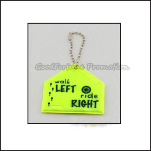 promotion printed logo Eco pvc reflective vest traffic safety item keychain