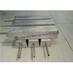 Magnesium sacrificial anode used in protecting one steel hull