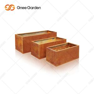 Powder Coated Vertical Metal Wall Hanging Planter Box Flower Pot