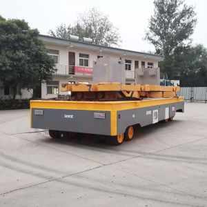 Battery 50T Load Transfer Trolley Trackless Transfer Platform