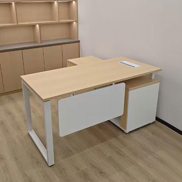 Buy Wooden Single Execuive CEO Boss Manager Office Desk Wih File Cabinets at wholesale prices