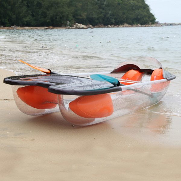 1.2mm PVC Tube See Through Kayak 2 - 3 Riders Rate Load Lightweight For Fishing