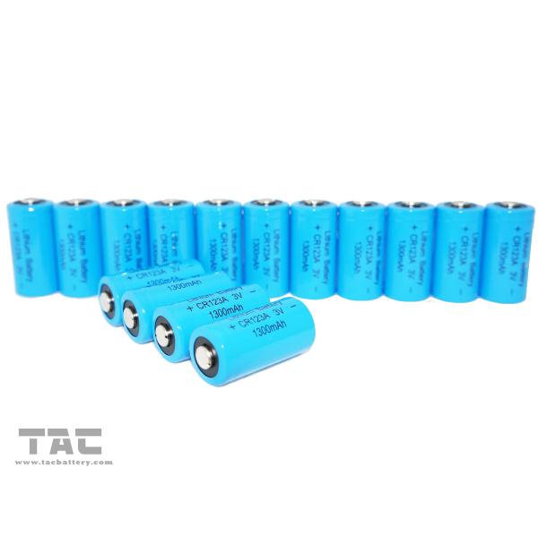 High Energy Density 3.0V CR123A 1300mAh Li-Mn Battery / Primary Lithium Battery