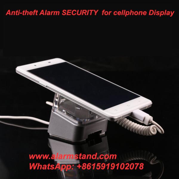 COMER anti-theft alarm stands holder cable locking devices for cellphone retail