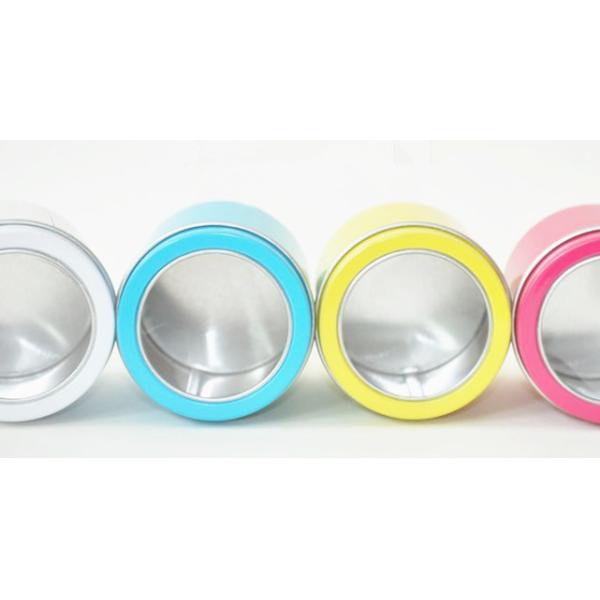 Small Metal Round Tin Box Packaging For Coffee Tea Spice Storage With Airtighted Plastic Lid