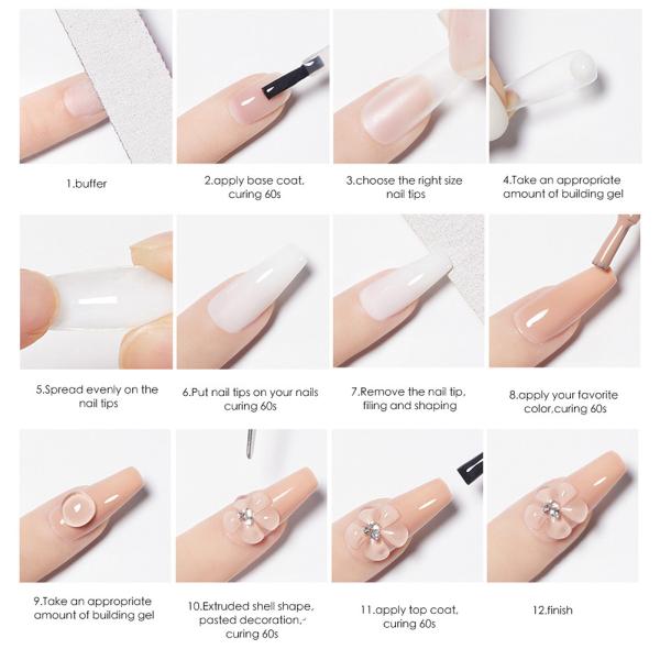 Nail Supplier Natural pink Nude Color Extension Gel Colorful Hard Solid Non Sticky Gel Builder