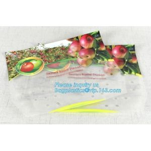 eco-friendly slider Zip lockk fruit bag with air holes for grape packaging bag,