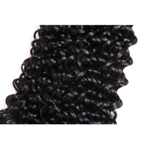 8'' Kinky Curl Middle Part 100% Brazilian Virgin Hair Lace Closure For Ladys