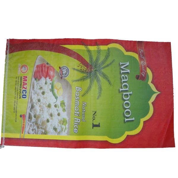 50 Kg Laminated PP Woven Rice Bag / Biodegradable Plastic Woven Polypropylene Sacks