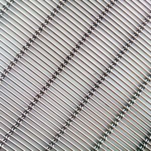 Stainless Steel Architectural Woven Wire Mesh Polished Surface ISO9001 Certified