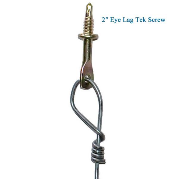 Buy 3'' Zinc Pre Tied Ceiling Wire With Pin And Clip With Eye Lag Self Drilling Screw at wholesale prices