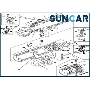 LZ00445 Cylinder Seal Kit Boom Repair Kits Fits CASE CX210N CX210LR Sealing Part