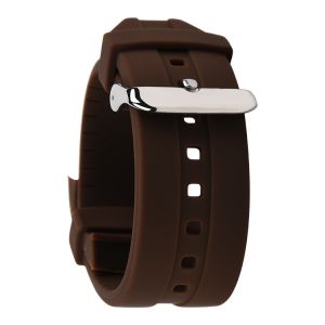 Quality SHX Replacement Rubber Watch Strap , 24mm Brown Silicone Watch Band for sale