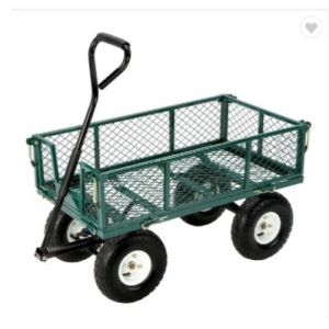 Mesh Structure Garden Wagon Cart Iron Hand Collapsible Garden Trolley