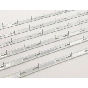 galvanized Tack strip with specications for fixing and sealing the fabric or