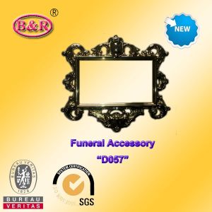 Zamak frame D057 Coffin Fitting gold color plate frame for funeral