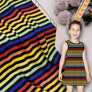Quality Skin-Friendly Fashionable Striped Cotton Fabric For T- Shirt for sale