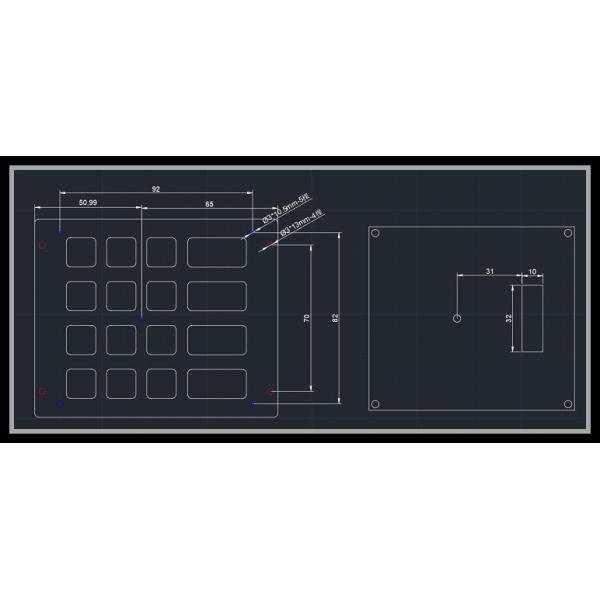 Stainless Steel Metal Numeric Keypad Waterproof For Self Service / Car Washing Machine