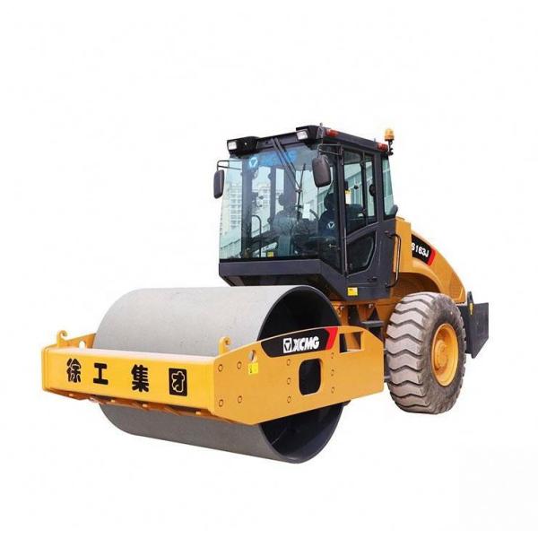 Buy 16t Earth Roller Compactor Machine / Yellow Road Maintenance Equipment at wholesale prices