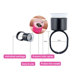 Permanent Makeup Pigment Ring With Sponge Tattoo Ink Cups Microblading