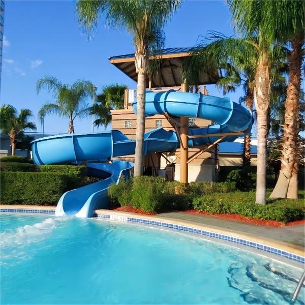 Water Fun Spiral Fiberglass Slide For Adults Swimming Pool Equipment