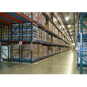 Logistic Equipment Heavy Duty Warehouse Shelving , Double Deep Industrial Pallet