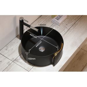 China Oval Ceramic 9L Sanitary Ware Basin Matte Black Bathroom Bowl Sinks on sale