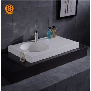 Linear Design Solid Surface Wash Basin Under Counter Wash Basin