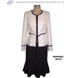 Quality White jacket black latest long skirt design for sale
