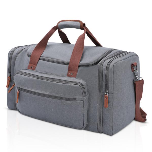 Buy Large Capacity Grey Suitcase Duffle Bag With Shoe Compartment at wholesale prices