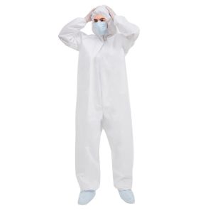 China TUV Disposable Waterproof Coveralls , PP Medical Protective Clothing on sale