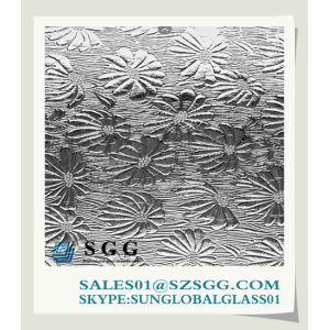 Quality 5mm patterned glass for door and window for sale