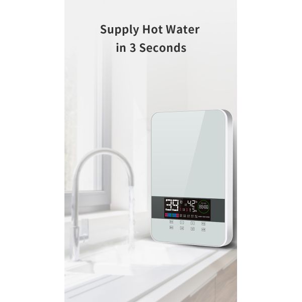 Good Quality Bath Shower and Kitchen Instantaneous Electric Hot Water Heaters Touch Button Ce Stainless Steel 1 Piece IPX4 8000