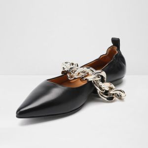 Personalized Process Chain Trim Office Lady Shoe Pointed Toe