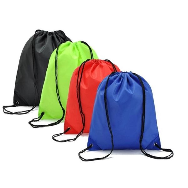 Buy Sport Black Personalised Drawstring Bag , Foldable Vinyl Drawstring Backpack at wholesale prices