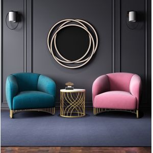 Modern Nordic Commercial Meeting Armchair Sofa With Metal Frame