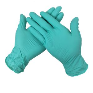 Elasticity Nitrile Disposable Gloves , Polythene Disposable Gloves Smooth
