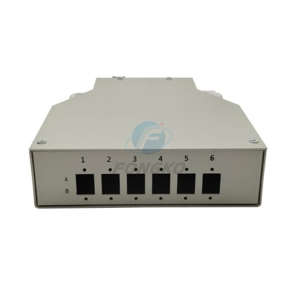 Buy 12 Core Ftth Terminal Box 6 Ports Lc Duplex Din Rail Fiber Optical at wholesale prices