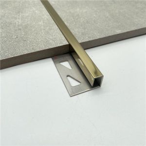 201 304 316 Mirror Pvd Gold Color Plated U Shape Stainless Steel Tile Trim