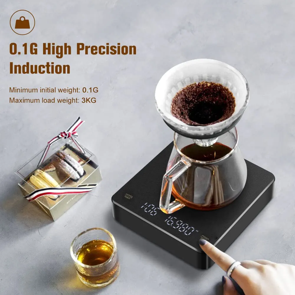 Multifunction Digital Food Scale Kitchen Coffee Scale with Battery Power Source Product size 14.3*20.7**3 cm