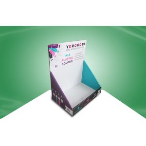 Recyclable Cardboard Countertop Display Rack Foldable UV coating